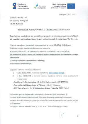 thumbnail of Protokół z wyboru wykonawcy Ecolabor